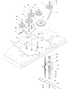 Part Location Diagram of BF-000-6641M MTD Mulching Blade 60''